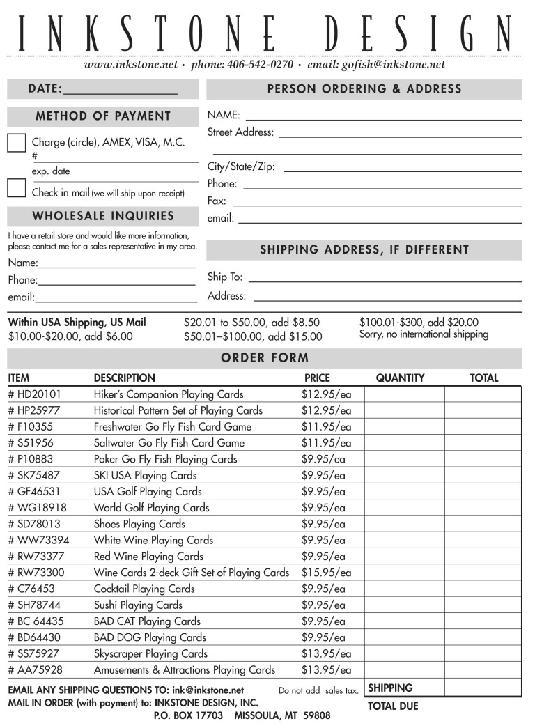 Inkstone Designs » PDF Order Form